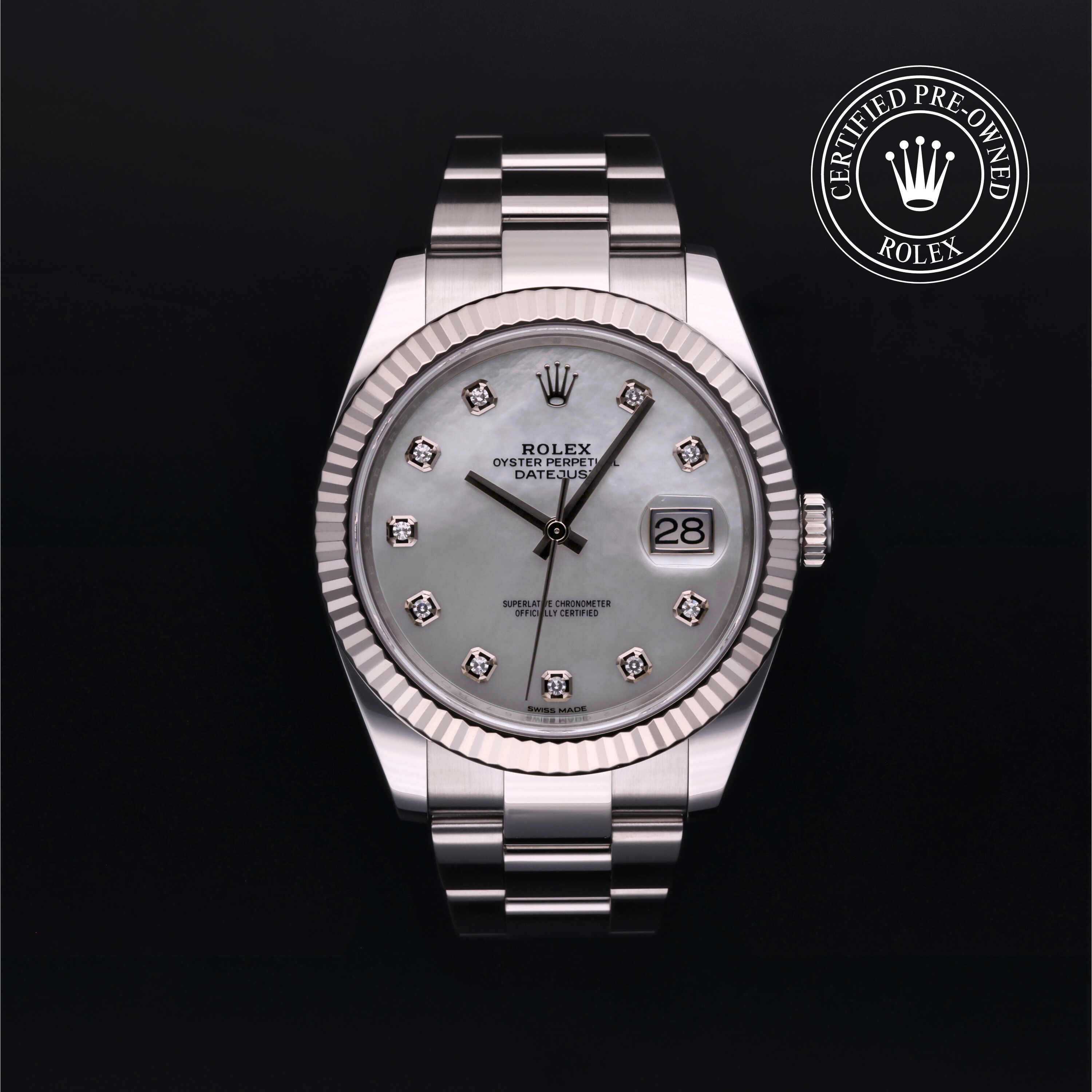 Rolex Certified Pre Owned Datejust 41 mm in Rolesor 18 Carat White 126334 Oriental Watch Company