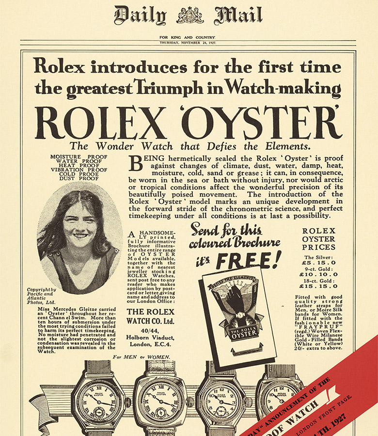 rolex oyster story - Oriental Watch Company