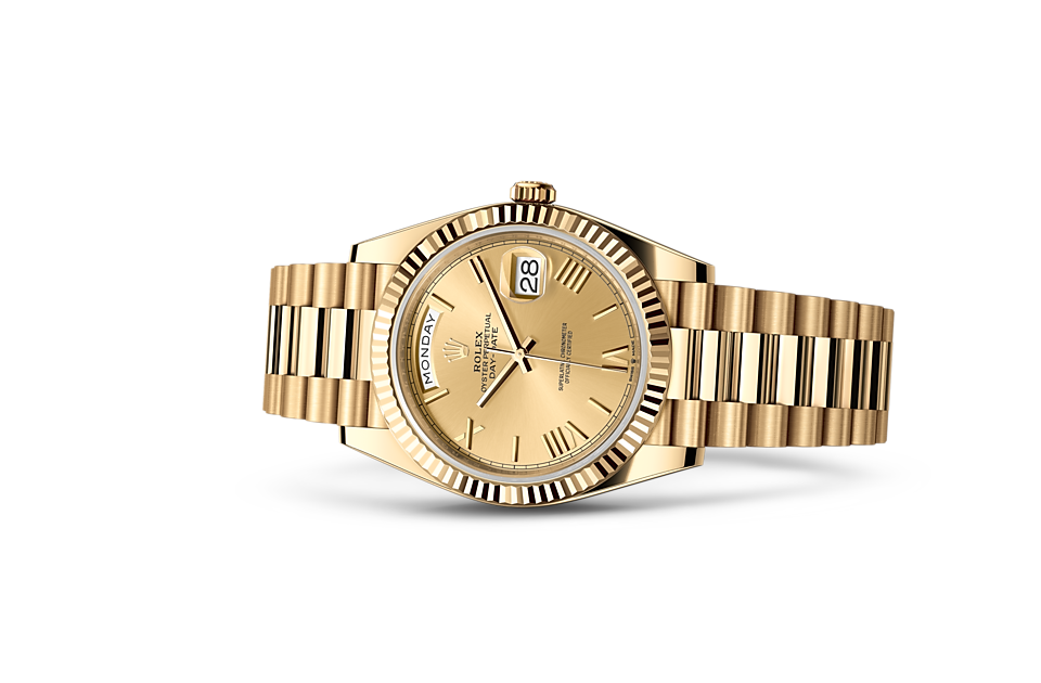 Rolex Day-Date 40 : 18 Ct Yellow Gold - M228238-0006 - Oriental Watch  Company
