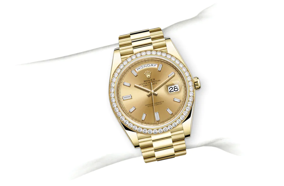 Rolex M228348RBR-0002 劳力士手腕 Day-Date  Day-Date 40  Day-Date 40 Oyster, 40 mm, yellow gold and diamonds