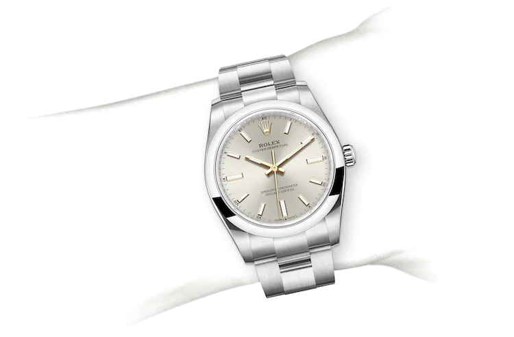 Rolex M124200-0001 assets_on_wrist 勞力士手腕 oyster-perpetual