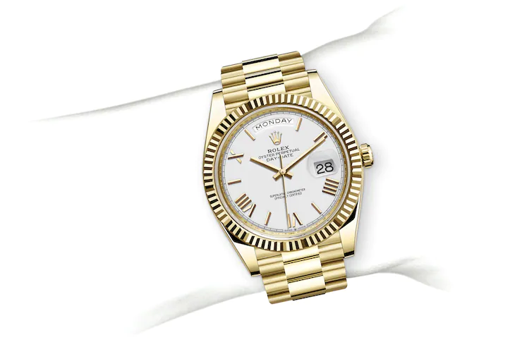 træfning telefon Ja Rolex Day-Date 40 : 18 ct yellow gold - M228238-0042 - Oriental Watch  Company